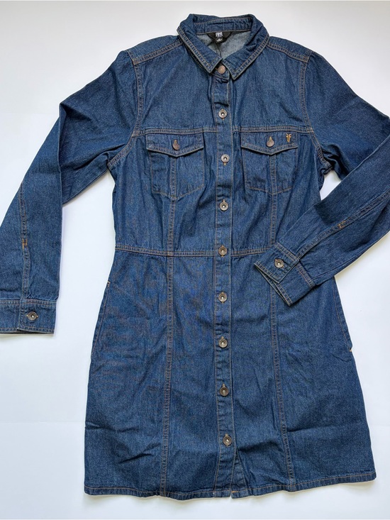 Frye Dresses & Skirts - Frye Dark Blue Denim Midi Shirt Dress